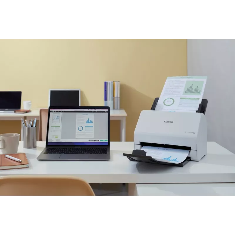 Canon imageFORMULA R30 Driverless Desktop Document Scanner, 216 x 356 mm, 600 x 600 DPI, ADF + Sheet-fed scanner, White, CIS, RGB LED