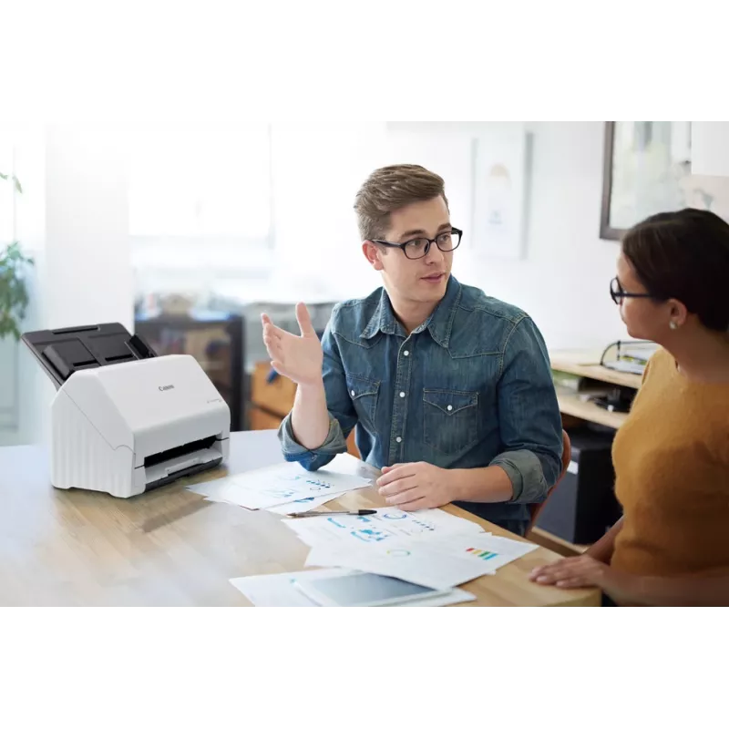 Canon imageFORMULA R30 Driverless Desktop Document Scanner, 216 x 356 mm, 600 x 600 DPI, ADF + Sheet-fed scanner, White, CIS, RGB LED