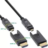 InLine HDMI AOC cable, Ultra High Speed HDMI, 8K4K, detachable plug, 25m