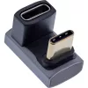 InLine USB4 adapter, USB-C male/female 180°, aluminium, grey