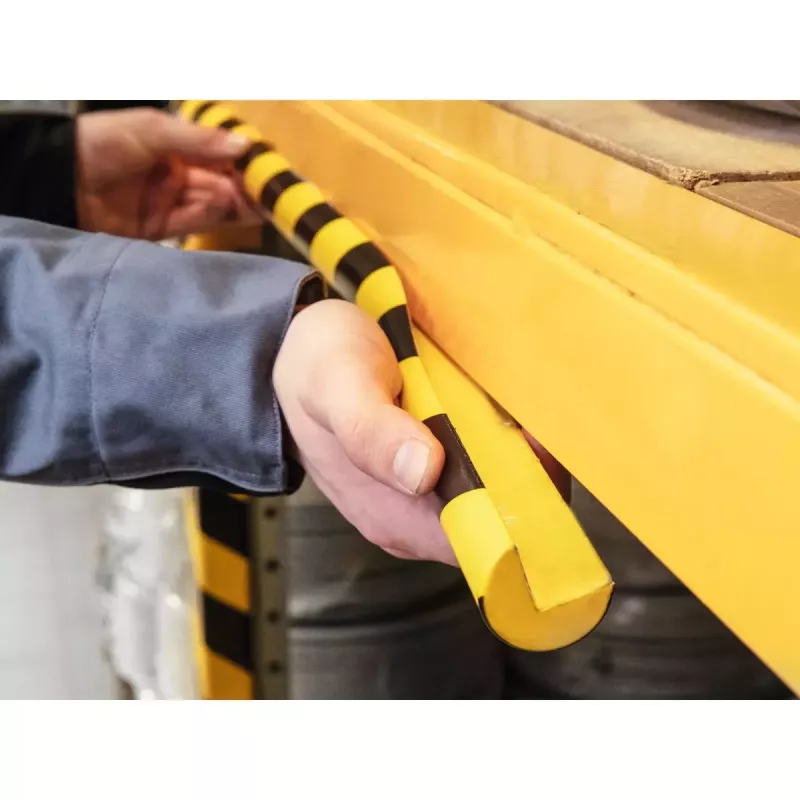 Durable C25R Polyurethane Product Black Yellow Rounded 1000 mm