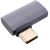 InLine USB4 adapter, USB-C male/female right/left angled, aluminium, grey