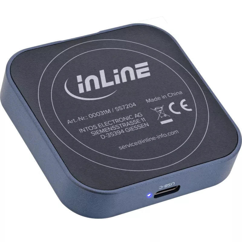 InLine Clip Case - Magnetic USB-C enclosure for SATA III & NVMe M.2 SSDs