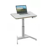 LEITZ Ergo Small Sit Stand Desk 65340001 White Height-Adjustable Table with Castors