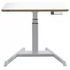 LEITZ Ergo Small Sit Stand Desk 65340001 White Height-Adjustable Table with Castors