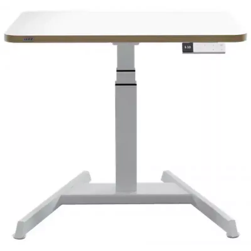 LEITZ Ergo Small Sit Stand Desk 65340001 White Height-Adjustable Table with Castors