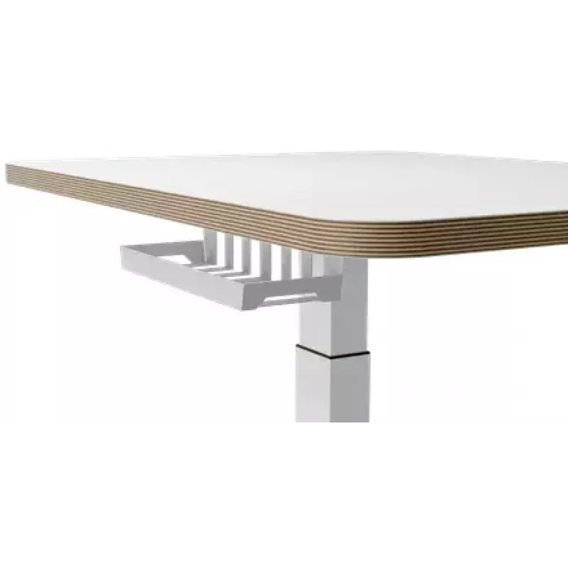 LEITZ Ergo Small Sit Stand Desk 65340001 White Height-Adjustable Table with Castors