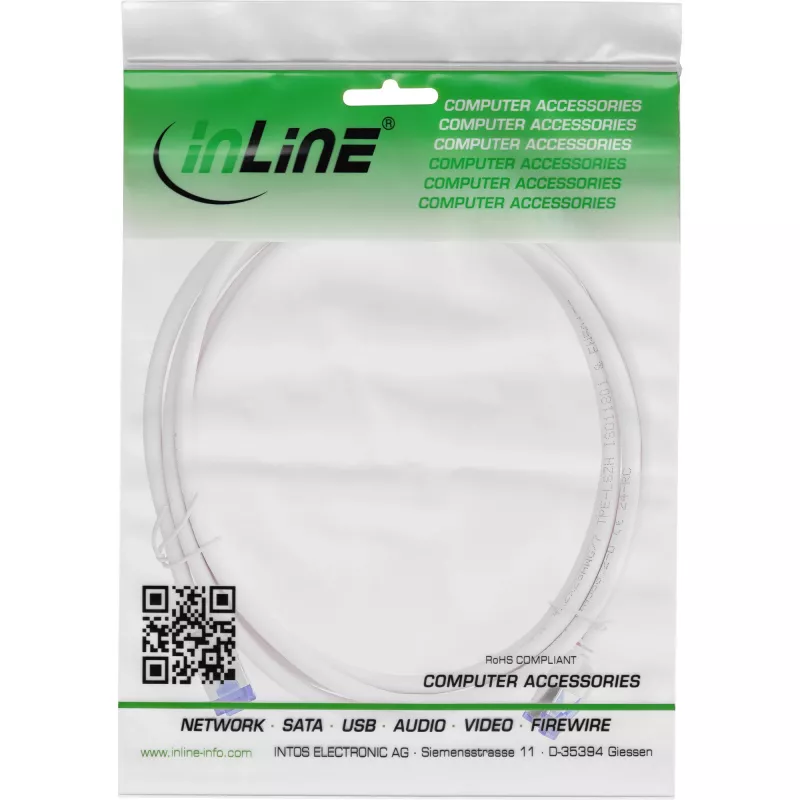 InLine 74901W networking cable White 10 m Cat6a S/FTP (S-STP)
