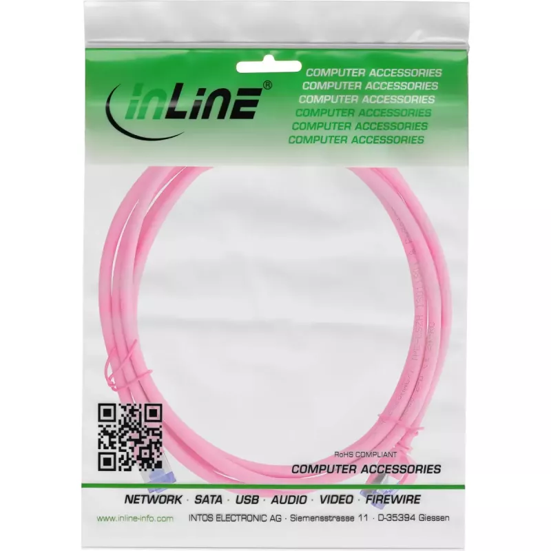 InLine 74907M networking cable Magenta 7.5 m Cat6a S/FTP (S-STP)