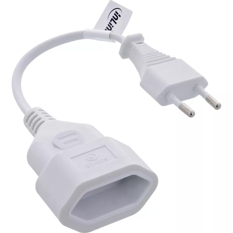 InLine 16680W power cable White 0.2 m CEE7/16