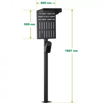 Stand InLine 59989C Electric Vehicle Charging Accessories Steel Black 400x200x1667mm