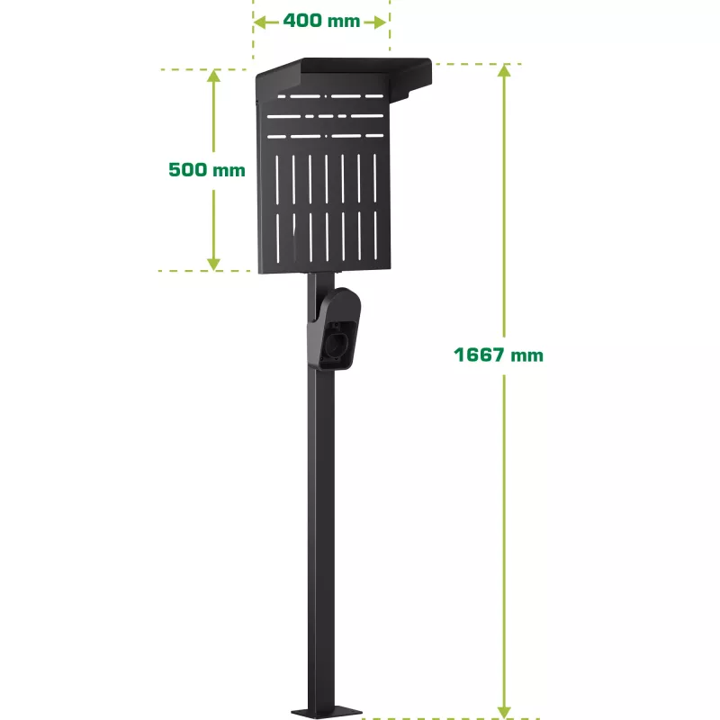 Stand InLine 59989C Electric Vehicle Charging Accessories Steel Black 400x200x1667mm