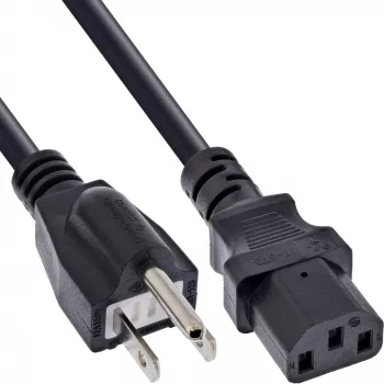 InLine 16658J power cable Black 1.8 m Power plug type B IEC C13