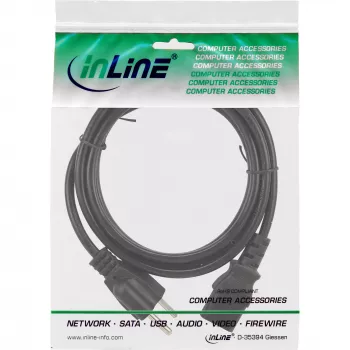 InLine 16658J power cable Black 1.8 m Power plug type B IEC C13