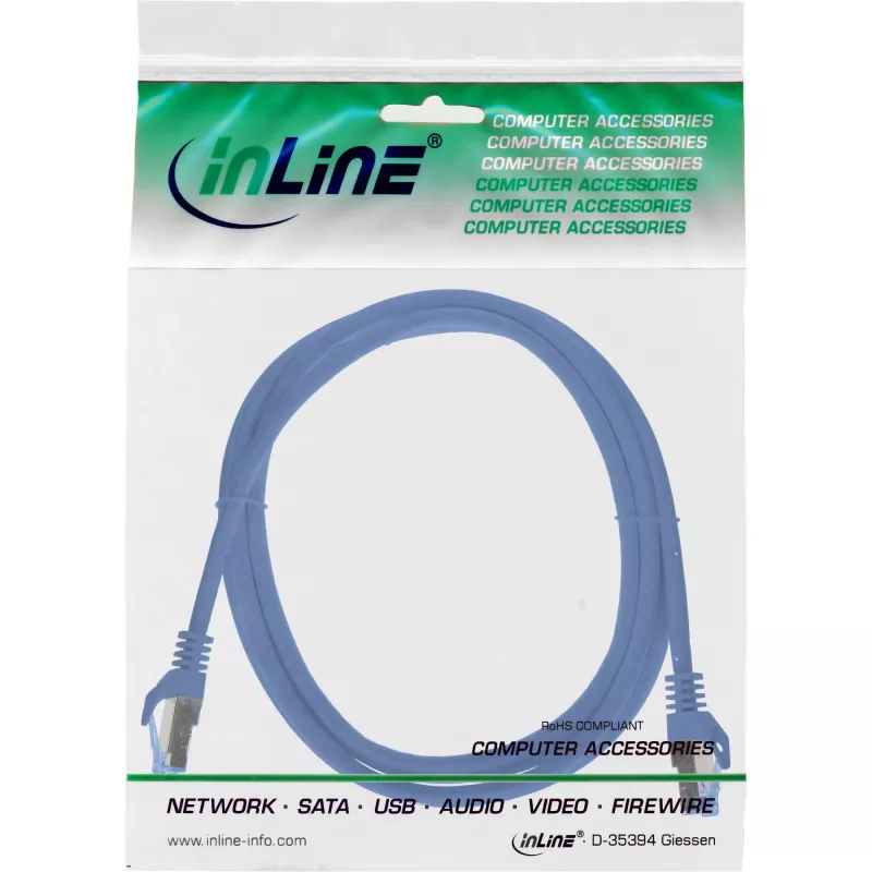 InLine 72614B networking cable Blue 1.5 m Cat6a S/FTP (S-STP)