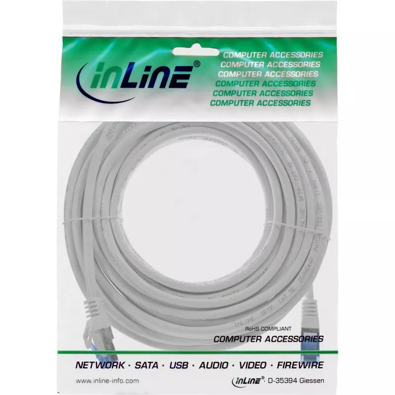 InLine 72605 networking cable Grey 5 m Cat6a S/FTP (S-STP)