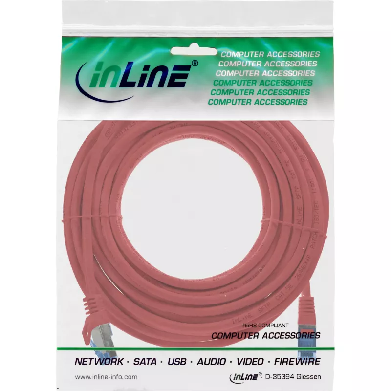 InLine 72607R networking cable Red 7.5 m Cat6a S/FTP (S-STP)