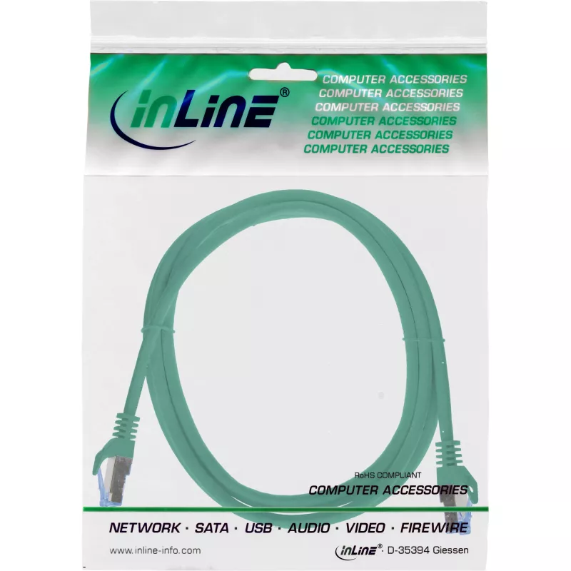 InLine 72603G networking cable Green 3 m Cat6a S/FTP (S-STP)