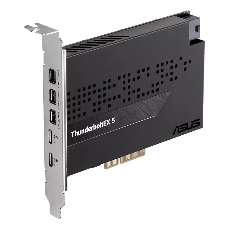 Interface card ASUS ThunderboltEX 5 — PCIe 4.0, Intel JHL9580, Mini DisplayPort, USB 2.0, 120 Gbit/s