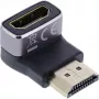 HDMI Gender Changer InLine 17991F HDMI A Black Grey Gold Plated