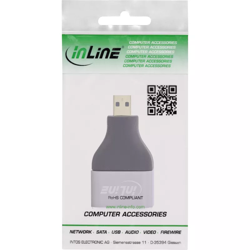 InLine 17991B HDMI A to Micro HDMI D Cable Gender Changer Black Grey