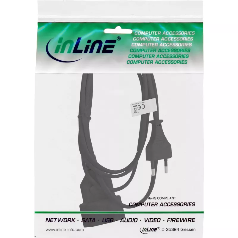InLine 16684S power cable Black 1.5 m CEE7/16