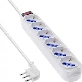 InLine 16461Z power extension 1.5 m 6 AC outlet(s) Indoor White