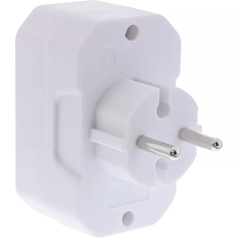 Power Plug Adapter Type F Type C InLine 16471E White