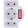 Power Plug Adapter Type F InLine 16471C 2x Type C + Type F White