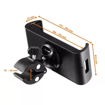 Passive holder Durable Tought Clamp XL Mobile computer Mobile phone Smartphone Tablet UMPC Black