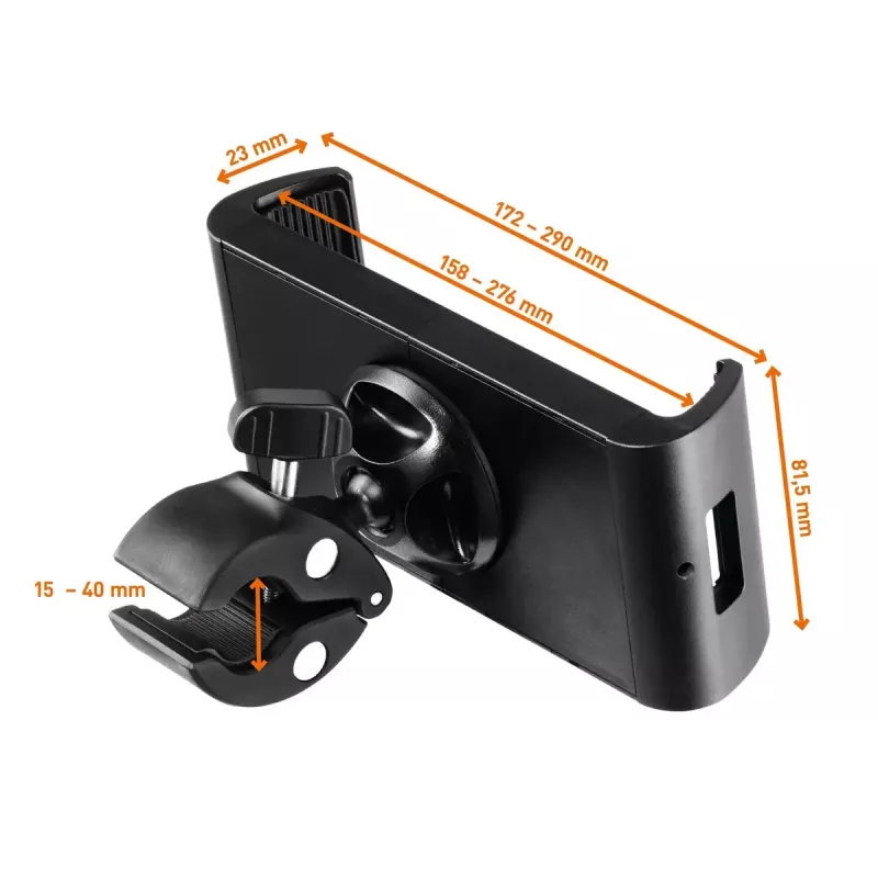 Passive holder Durable Tought Clamp XL Mobile computer Mobile phone Smartphone Tablet UMPC Black