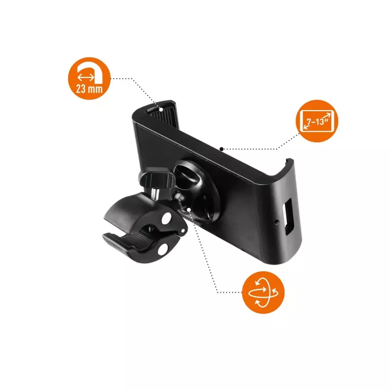 Passive holder Durable Tought Clamp XL Mobile computer Mobile phone Smartphone Tablet UMPC Black