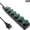 InLine 16496T power extension 10 m 6 AC outlet(s) Indoor/outdoor Black, Green
