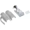 InLine Crimp connector Cat.6A RJ45 shielded, 3-piece grey 10-pack