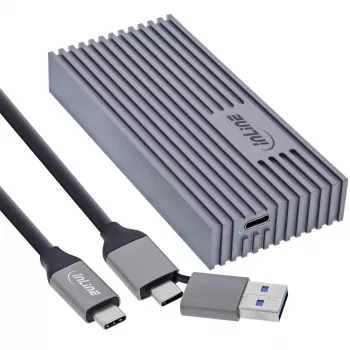 External USB4 Enclosure InLine 00031J — USB-C to M.2 NVMe SSD, 40 Gb/s, Aluminium
