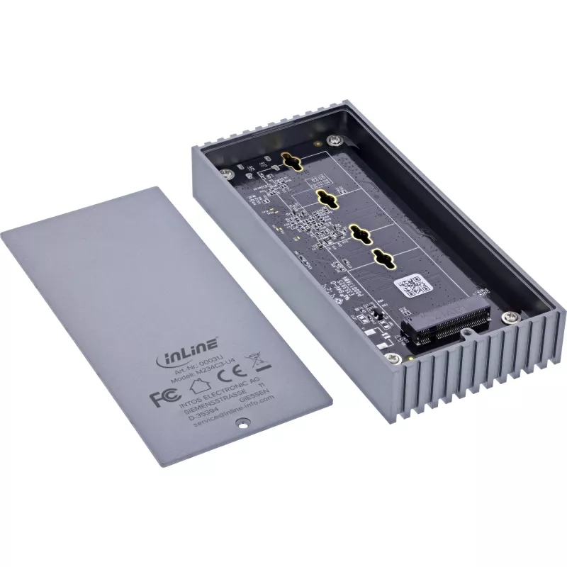 External USB4 Enclosure InLine 00031J — USB-C to M.2 NVMe SSD, 40 Gb/s, Aluminium