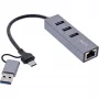 InLine 33380S interface hub USB 3.2 Gen 1 (3.1 Gen 1) Type-A + Type-C 5000 Mbit/s Grey