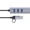 InLine 33380S interface hub USB 3.2 Gen 1 (3.1 Gen 1) Type-A + Type-C 5000 Mbit/s Grey