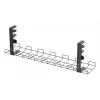 Cable management grid 60 cm InLine 23190G for table mounting with screw clamps, black