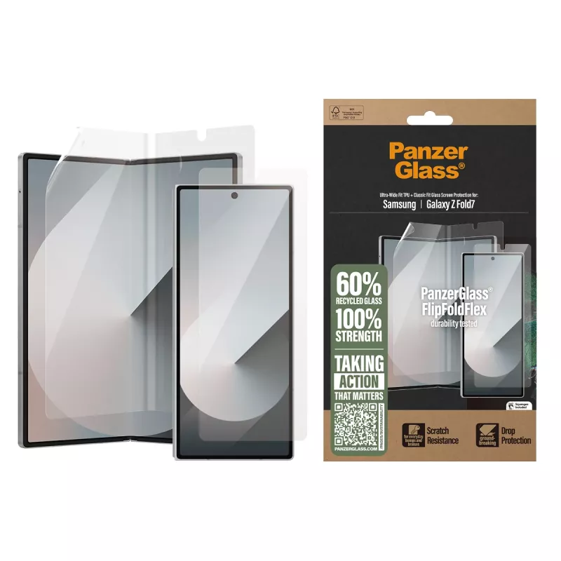 PanzerGlass Screen Protector Samsung Galaxy Z Fold7 Scratch Shock Resistant