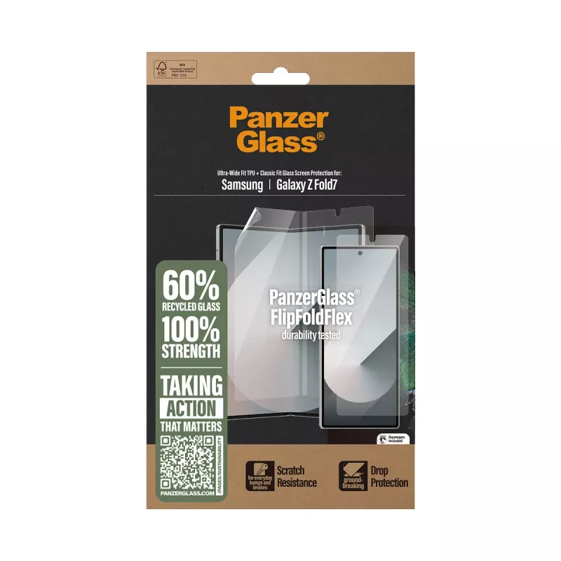 PanzerGlass Screen Protector Samsung Galaxy Z Fold7 Scratch Shock Resistant