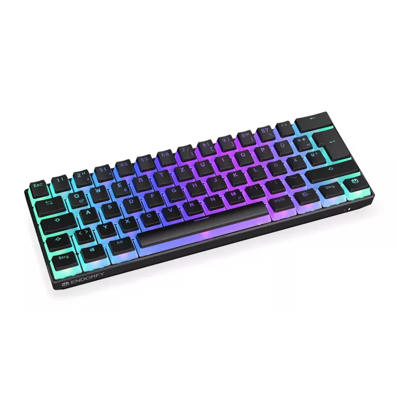 Gaming Keyboard ENDORFY Thock Compact RF Wireless USB QWERTZ 61 Keys RGB LED