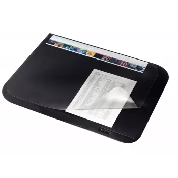 Desk pad LEITZ 5312-00-95, PVC black, 650×500 mm