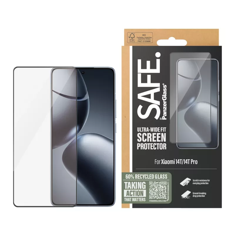 PanzerGlass SAFE. by ® Screen Protector Xiaomi 14T | 14T Pro | Ultra-Wide Fit