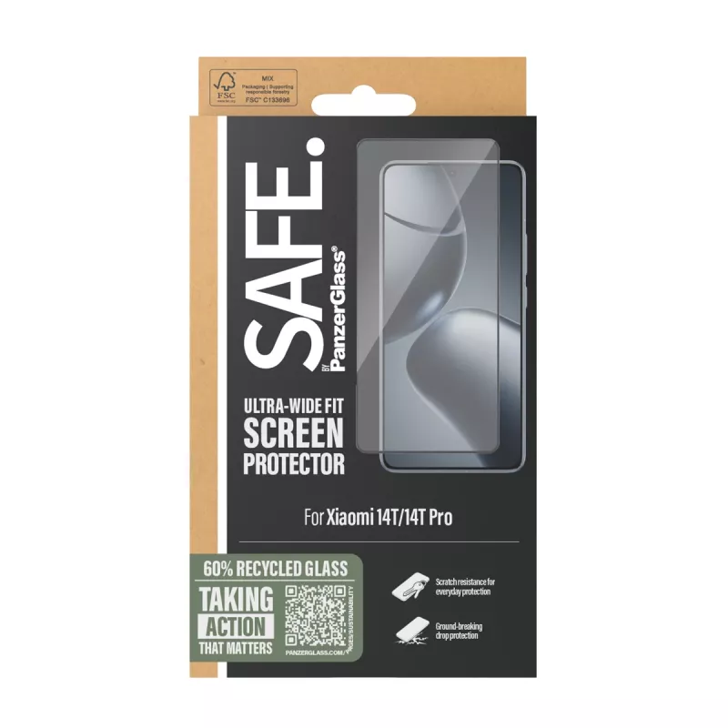 PanzerGlass SAFE. by ® Screen Protector Xiaomi 14T | 14T Pro | Ultra-Wide Fit