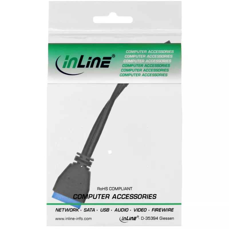 InLine USB 2.0 to 3.0 internal USB 2.0 header / USB 3.0 internal, 0.30m