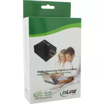 InLine Audio Converter Digital to Analog Input Toslink or RCA OUT 2x RCA Stereo