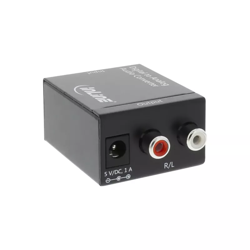 InLine Audio Converter Digital to Analog Input Toslink or RCA OUT 2x RCA Stereo