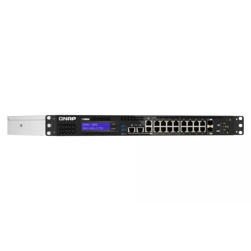 QNAP QGD-1602-C3758-16G network switch Managed L2 2.5G Ethernet (100/1000/2500) Black, Grey