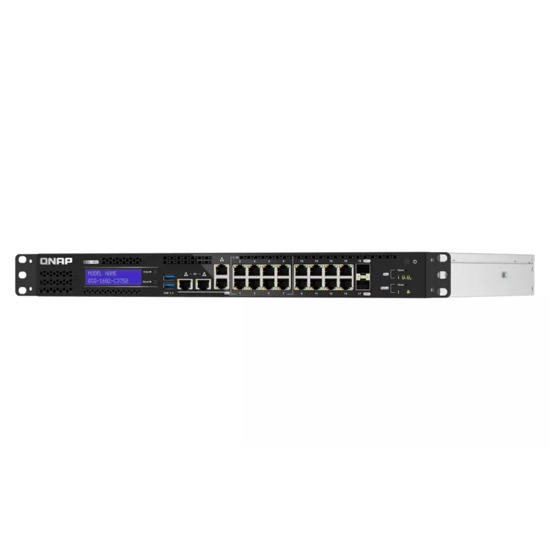 QNAP QGD-1602-C3758-16G network switch Managed L2 2.5G Ethernet (100/1000/2500) Black, Grey